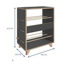 Sapateira 3 Níveis  Grafite