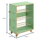 Sapateira 3 Níveis  Verde Bellagio