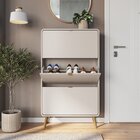 Sapateira 3 Portas Basculantes Curve Bege Dunas