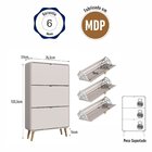 Sapateira 3 Portas Basculantes Curve Bege Dunas