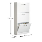 Sapateira 3 Portas Branco - Moville