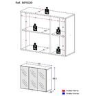 Sapateira 3 Portas Com Espelho Nina Multimóveis Branca