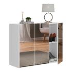 Sapateira 3 Portas Com Espelho Nina Multimóveis Branca