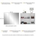 Sapateira 3 Portas Com Espelho Nina Multimóveis V6020