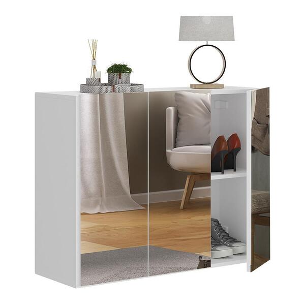 Sapateira 3 Portas Com Espelho Suspensa Nina Multimóveis V6021