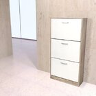 Sapateira 3 Portas Livorno Móveis Bonatto Branco Fosco/carval