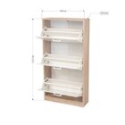 Sapateira 3 Portas Livorno Móveis Bonatto Branco Fosco/carval