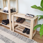 Sapateira 3 Prateleira Niterói 60cm Em Madeira - Natural