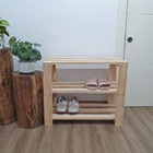 Sapateira 3 Prateleira Niterói 60cm Em Madeira - Natural