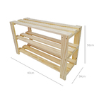 Sapateira 3 Prateleira Niterói 60cm Em Madeira - Natural