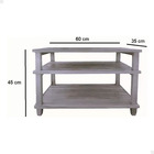 Sapateira 3 Prateleiras Madeira Maciça Natural