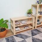 Sapateira 3 Prateleiras Niterói 50x85x30 Em Madeira De Pinus
