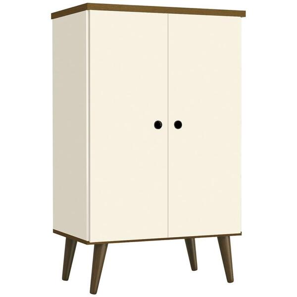 Sapateira 3 Prateleiras Retro Bela Pérola/freijó