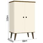 Sapateira 3 Prateleiras Retro Bela Pérola/freijó