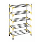 Sapateira 5 Andares Em Aço Inox E Plastico Amarelo