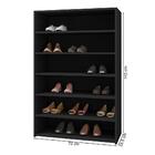 Sapateira 5 Prateleiras Lais Preto Preto Fosco