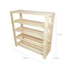 Sapateira 5 Prateleiras Niterói 89x85x30 Em Madeira De Pinus