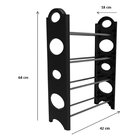 Sapateira 8 Pares 64cm Tub  Preto