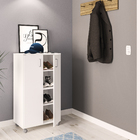 Sapateira 8 Pares 97,8x53,5x37cm Madeira Branca Americana Politorno