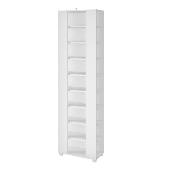 Sapateira 8 Prateleiras 1 Espelho Branco Mdp 15mm