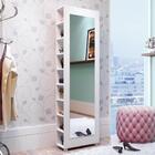 Sapateira 8 Prateleiras 1 Espelho Branco Mdp 15mm