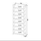 Sapateira 8 Prateleiras Az1006  Amêndoa/branco