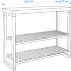 Sapateira / Aparador Gold C/ Prateleiras Ripadas Madeira Preto