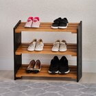 Sapateira  Natural & Colors 3 Prateleiras Mel / Preto