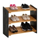 Sapateira  Natural & Colors 3 Prateleiras Mel / Preto