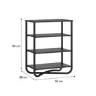 Sapateira/adega Connect C/ Tampo Madeirado E Tubos De Aço  Pr