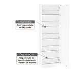 Sapateira Aérea Itajaí Com Espelho Para 10 Pares Branco - Pol