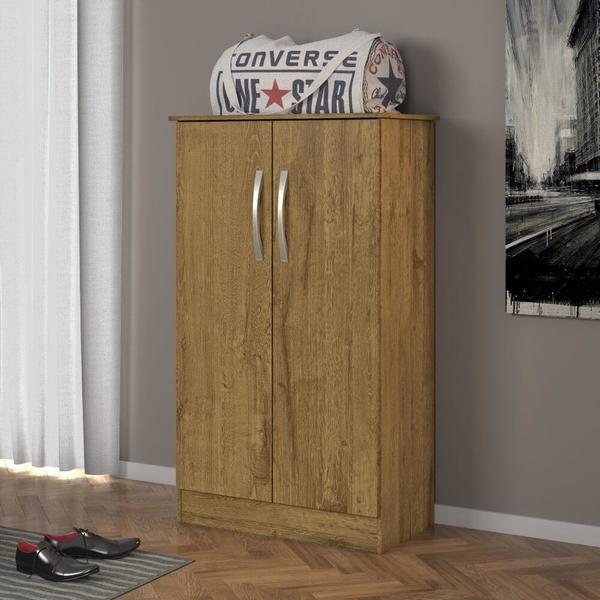 Sapateira Alaska New 3 Prateleiras 2 Portas Notável - Rústico