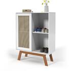 Sapateira Alta Rattan Mdf Branco Ofertamo Móveis