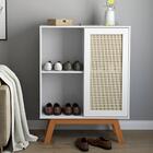 Sapateira Alta Rattan Mdf Branco Ofertamo Móveis