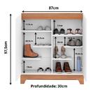 Sapateira Aparador Multifuncional Com 2 Portas - Branco Amade