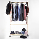 Sapateira Arara Para Roupa Cabideiro Pinus Regulagem De Altur