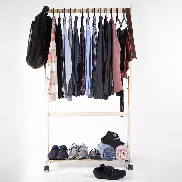 Sapateira Arara Para Roupa Cabideiro Pinus Regulagem De Altur