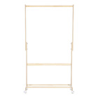 Sapateira Arara Para Roupas Pinus E Branco Rodas E Regulagem