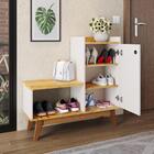 Sapateira Armário Com Assento Shoes - Jm3 Off/nature