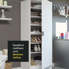 Sapateira Armário Multiúso Madesa Isis 1 Porta - Branco