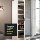 Sapateira Armário Multiúso Madesa Isis 1 Porta Com Espelhos -