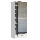 Sapateira Armário Multiúso Madesa Isis 1 Porta Com Espelhos -