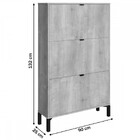 Sapateira Atlas 3 Portas Preto - Falkk