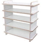 Sapateira Banco 5 Prateleiras Mdf E Suporte Para Celular