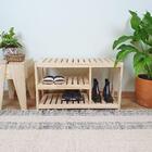 Sapateira Banco Aracaju 47x80x33 Em Madeira De Pinus Cor Natu