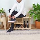 Sapateira Banco Aracaju 47x80x33 Em Madeira De Pinus Cor Natu