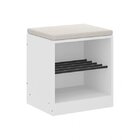 Sapateira Banco Com Futon E Rodízio Flow  Branco