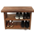 Sapateira Banco De Madeira Maciça Porta Calçados 70cm