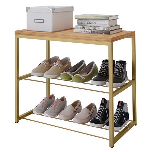 Sapateira Banco Estilo Industrial Com Tampo Em Mdp E Pratelei