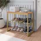 Sapateira Banco Estilo Industrial Com Tampo Em Mdp E Pratelei